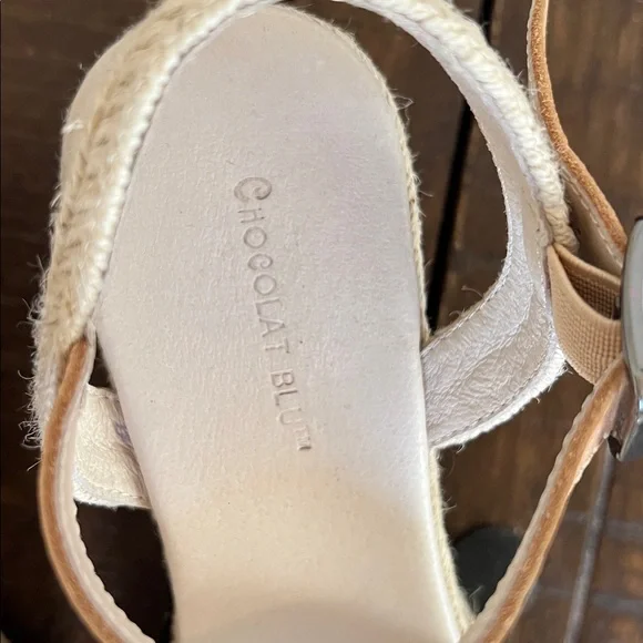 Chocolat Blue Gema Platform Sandals Espadrille Size 8 EUC - Picture 7 of 11